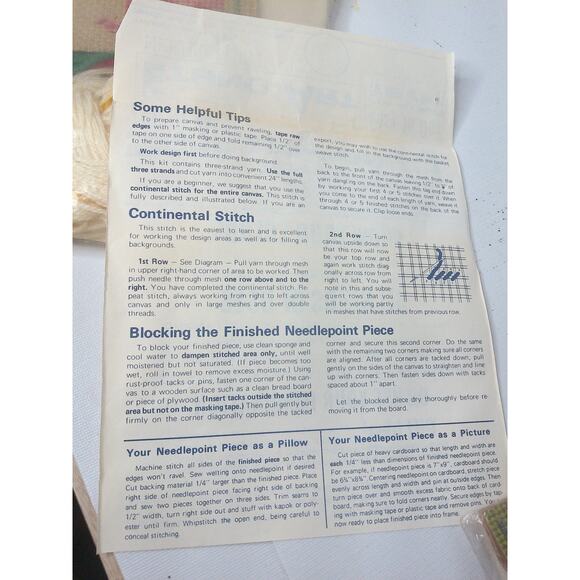 Vintage Ethno Art Poodle Needlepoint Kit Made In France READ - Picture 5 of 8